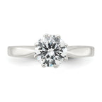 Sterling Silver Polished CZ Ring