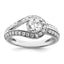 Sterling Silver Rhodium-Plated Plated Cubic Zirconi Ring