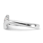 Sterling Silver Rhodium Plated CZ Ring