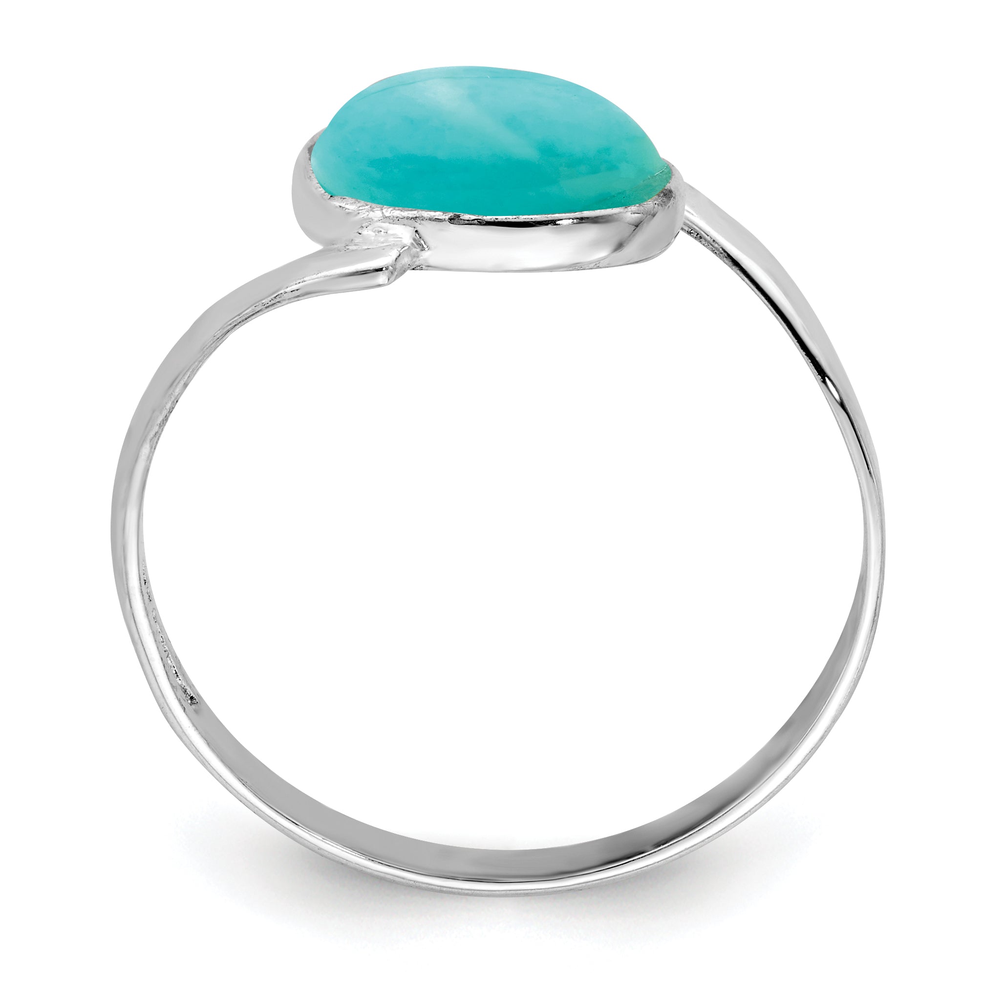 Sterling Silver Oval Amazonite Ring Secondary image