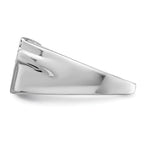 Sterling Silver Rhodium Plated Fancy CZ Ring