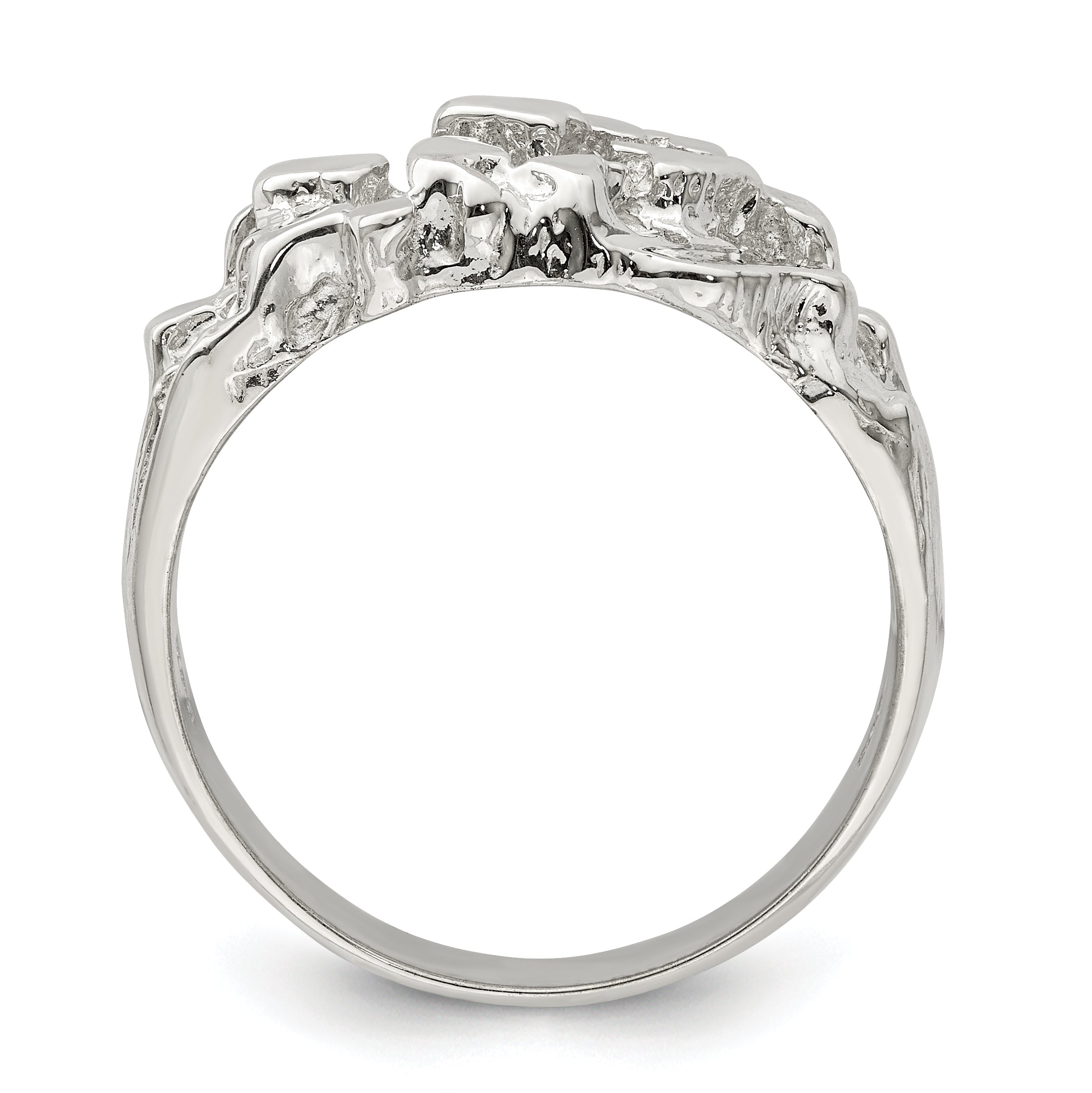 Sterling Silver Men's Nugget Ring Secondary image