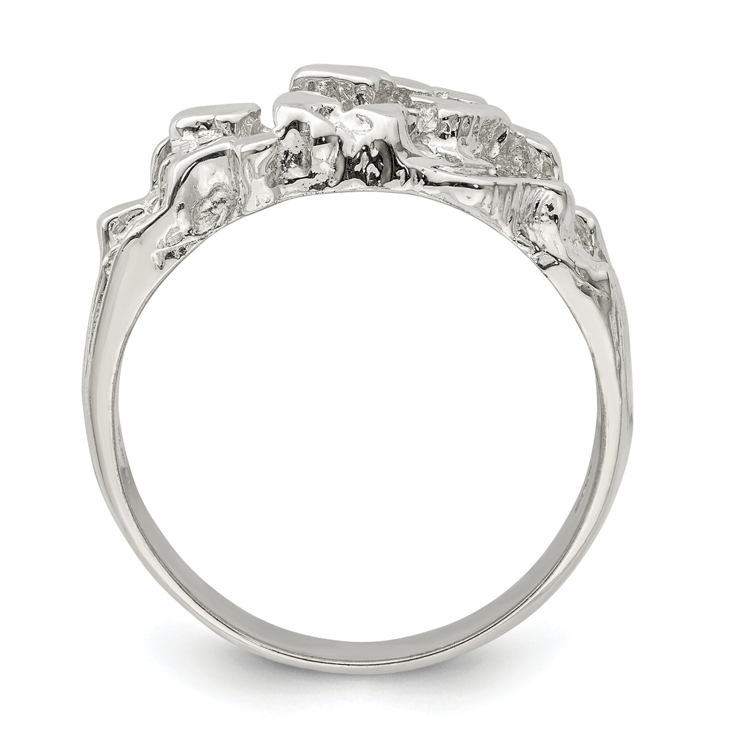 Sterling Silver Men's Nugget Ring