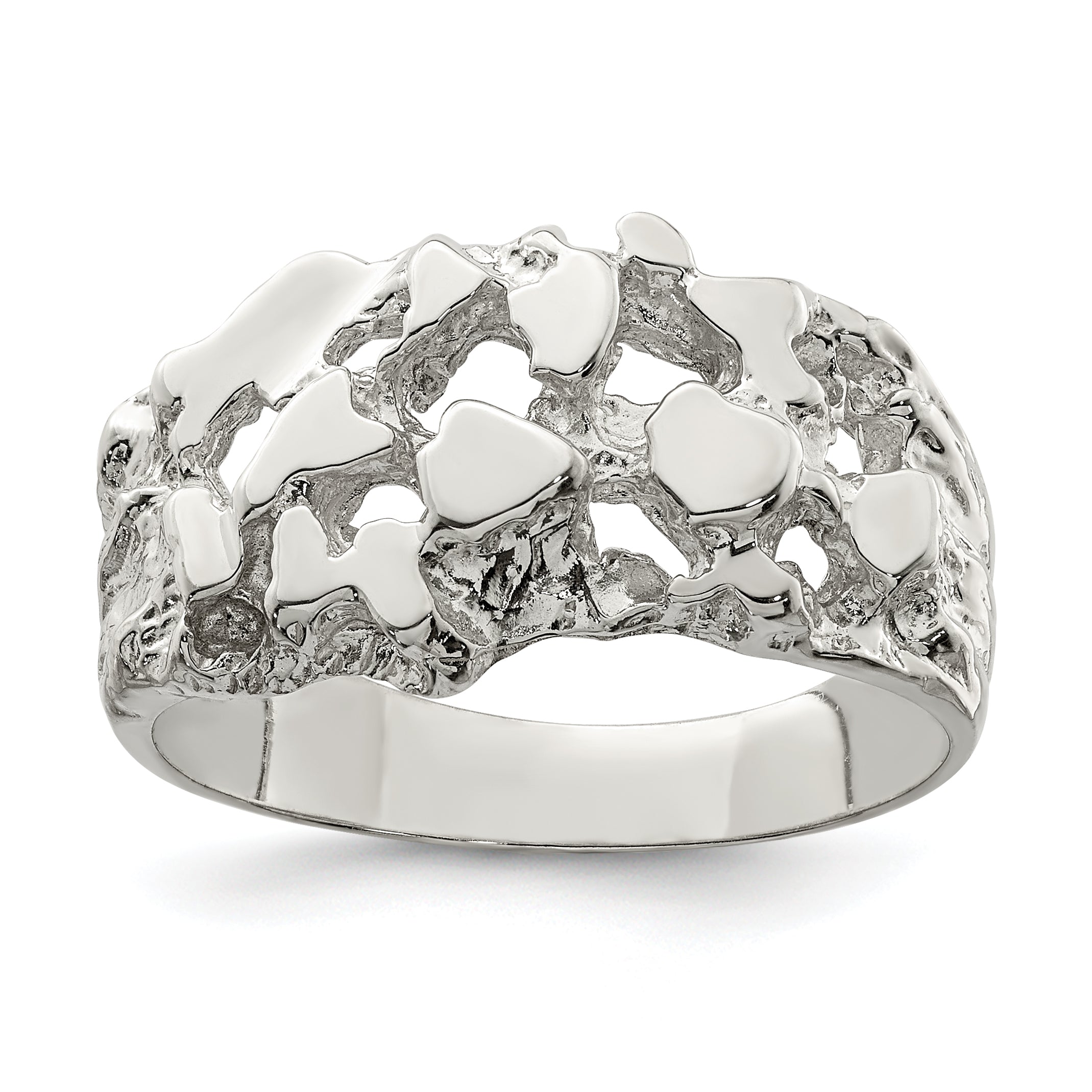 Sterling Silver Men's Nugget Ring Main image