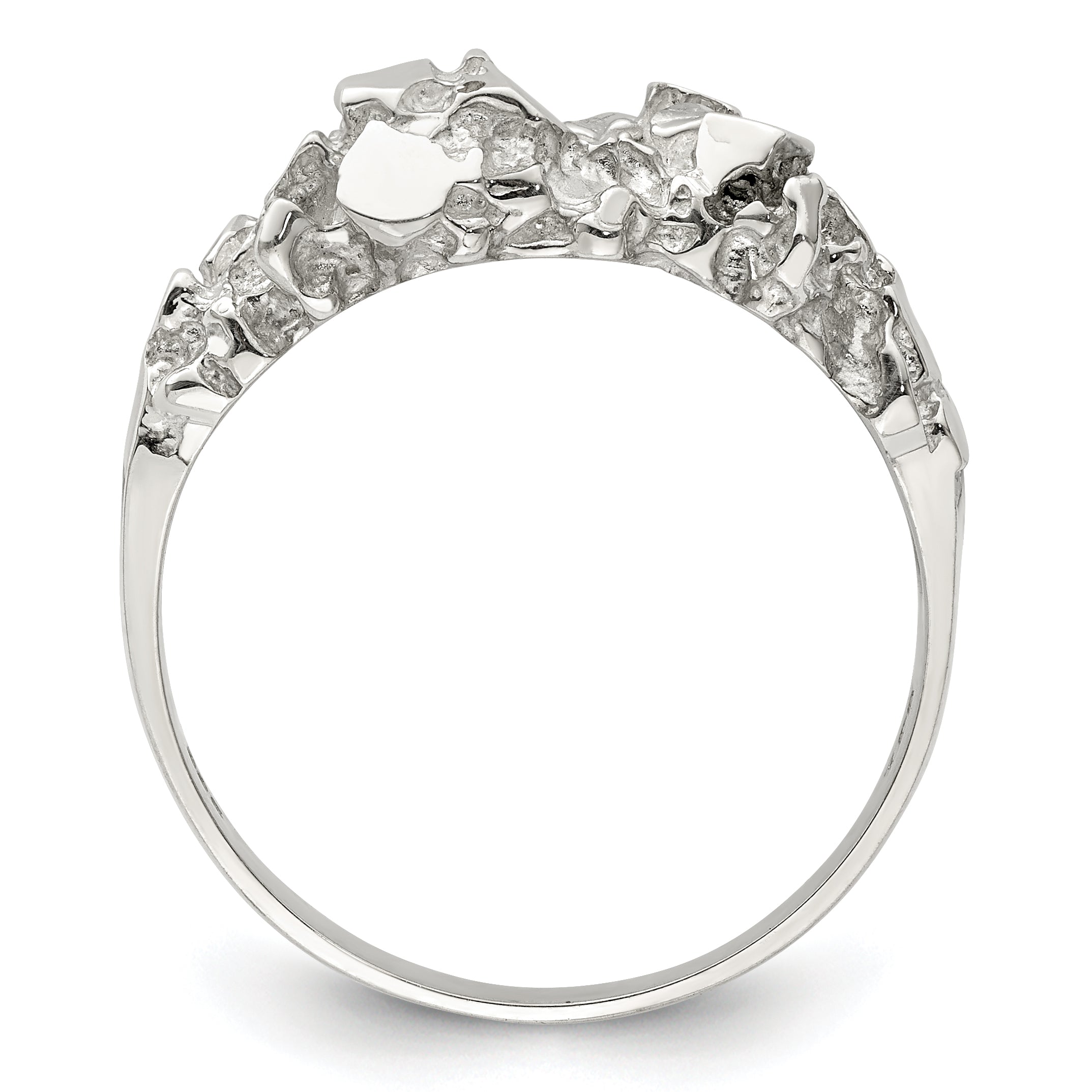 Sterling Silver Men's Nugget Ring Secondary image