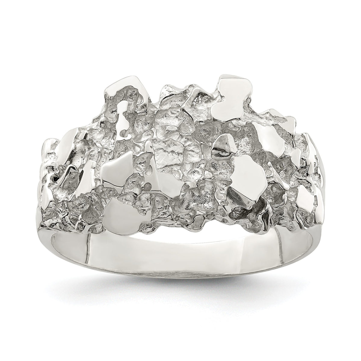 Sterling Silver Men's Nugget Ring - Sophia Jewelers Main image