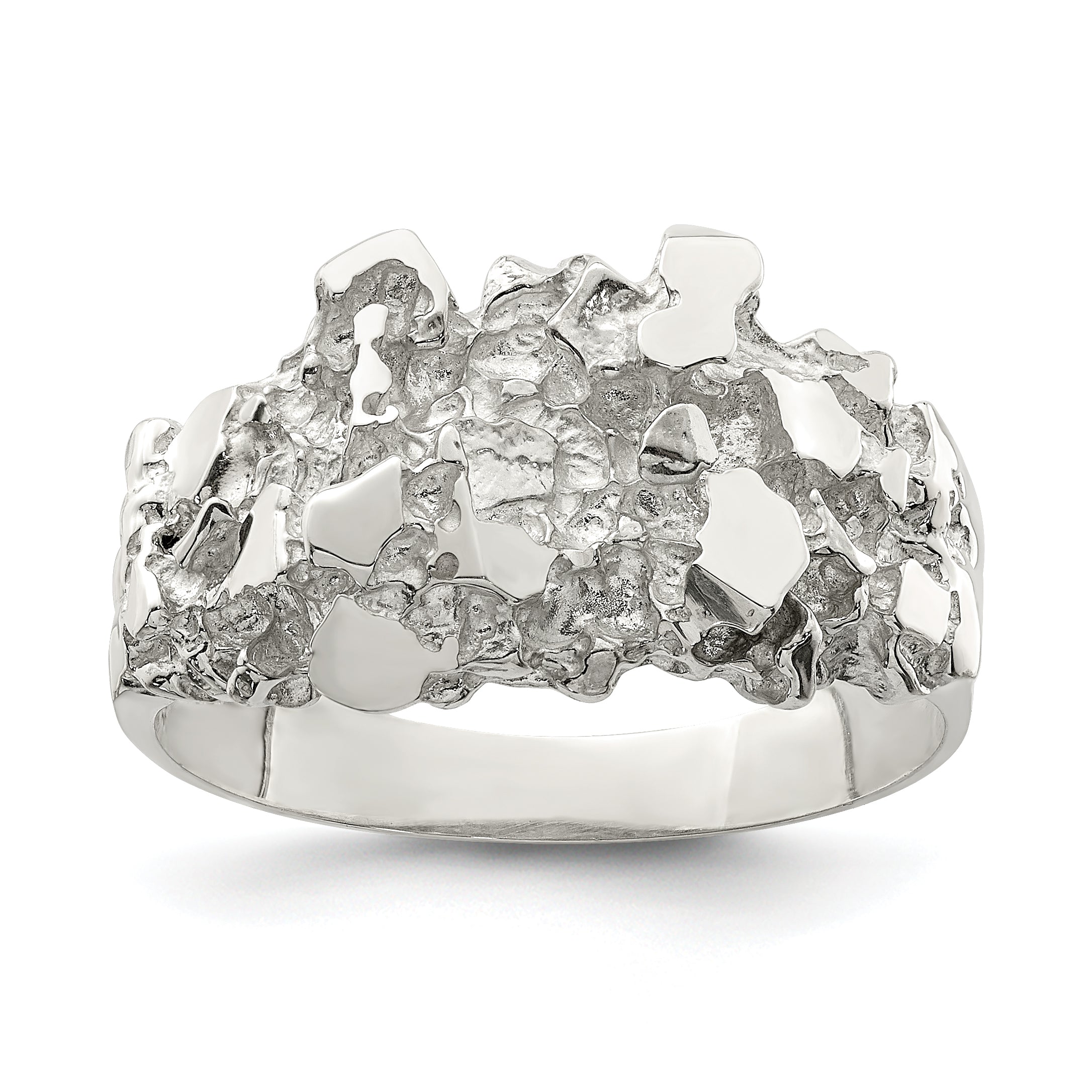 Sterling Silver Men's Nugget Ring Main image