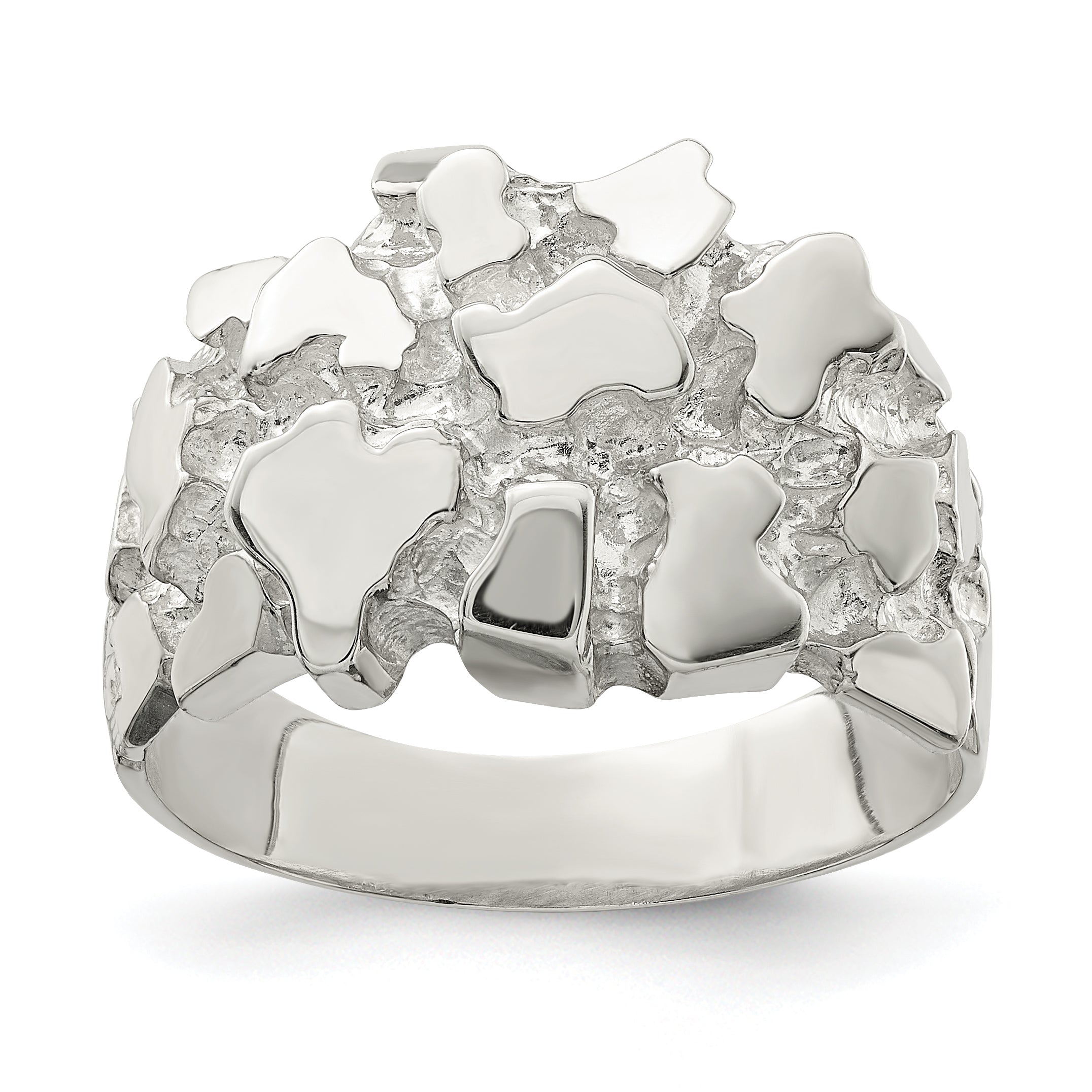 Sterling Silver Men's Nugget Ring Main image