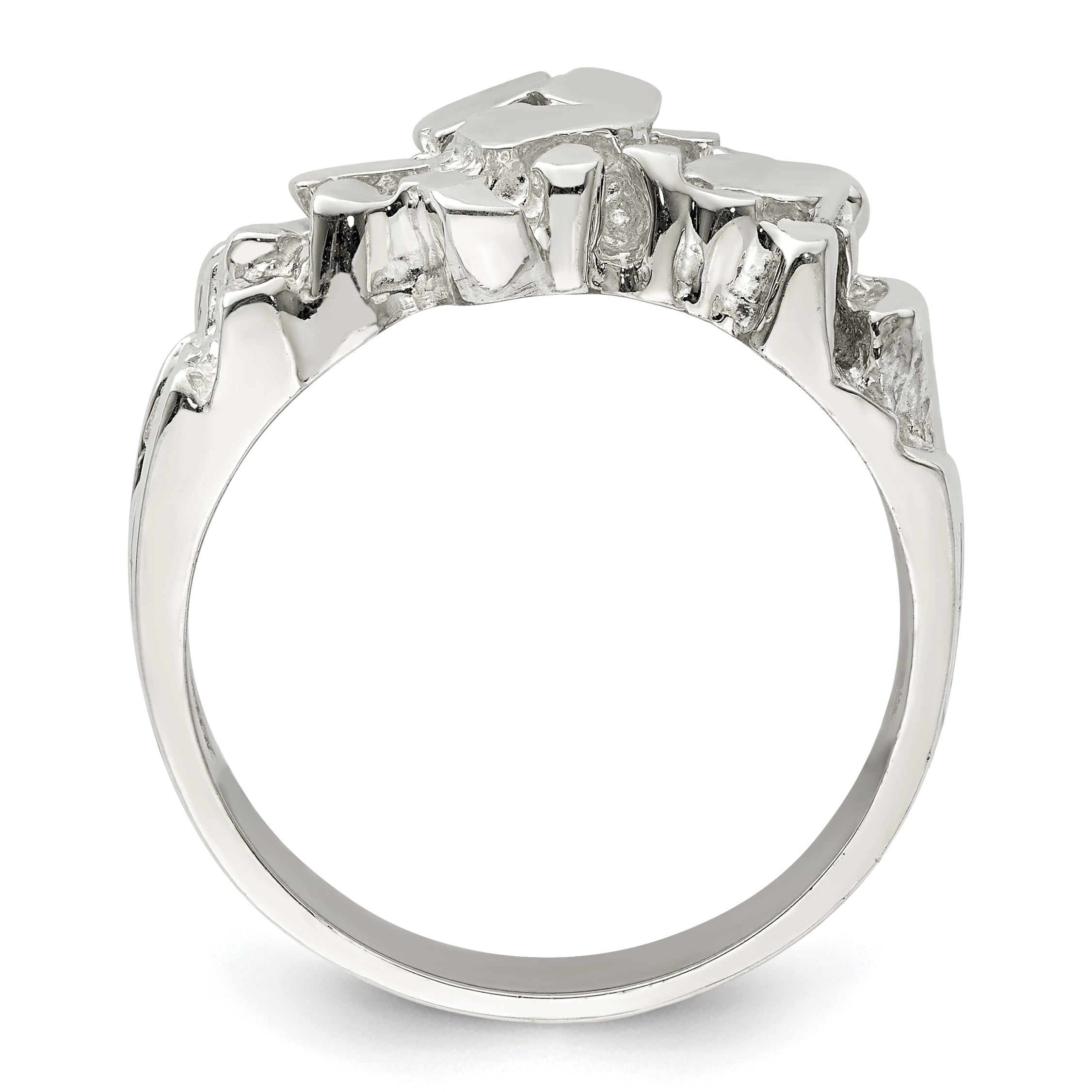 Sterling Silver Men's Nugget Ring Secondary image