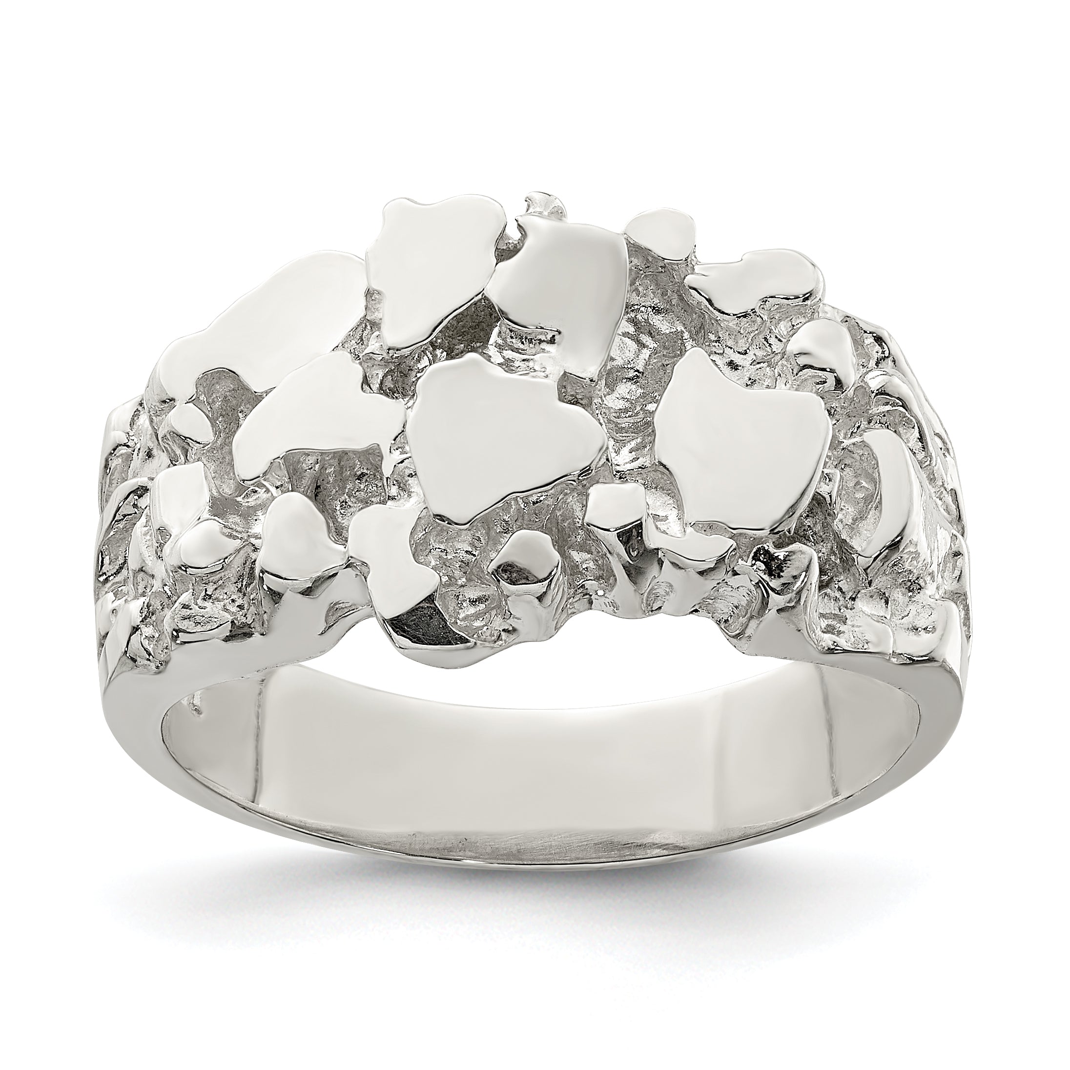 Sterling Silver Men's Nugget Ring Main image