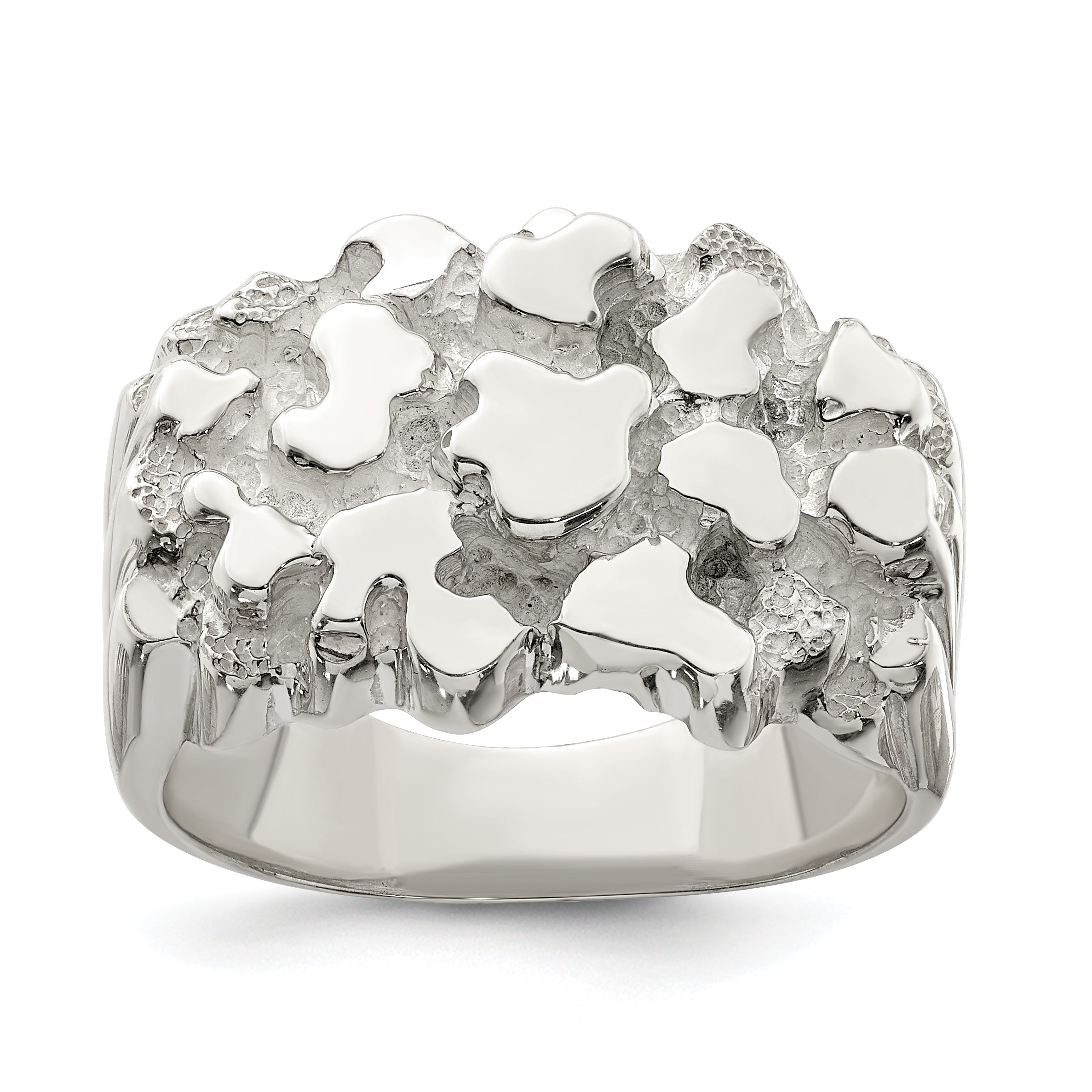 Sterling Silver Men's Nugget Ring Main image
