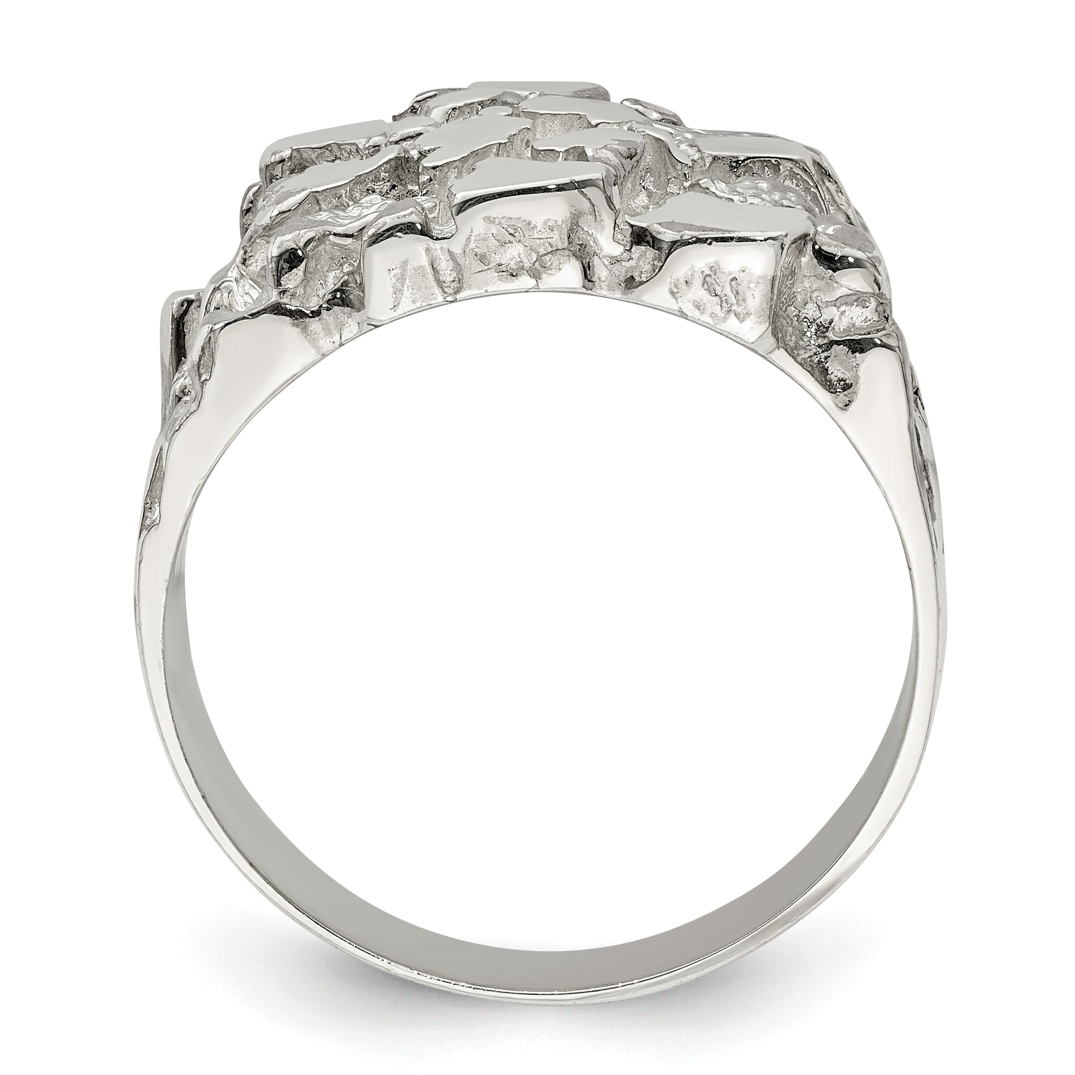 Sterling Silver Men's Nugget Ring Secondary image
