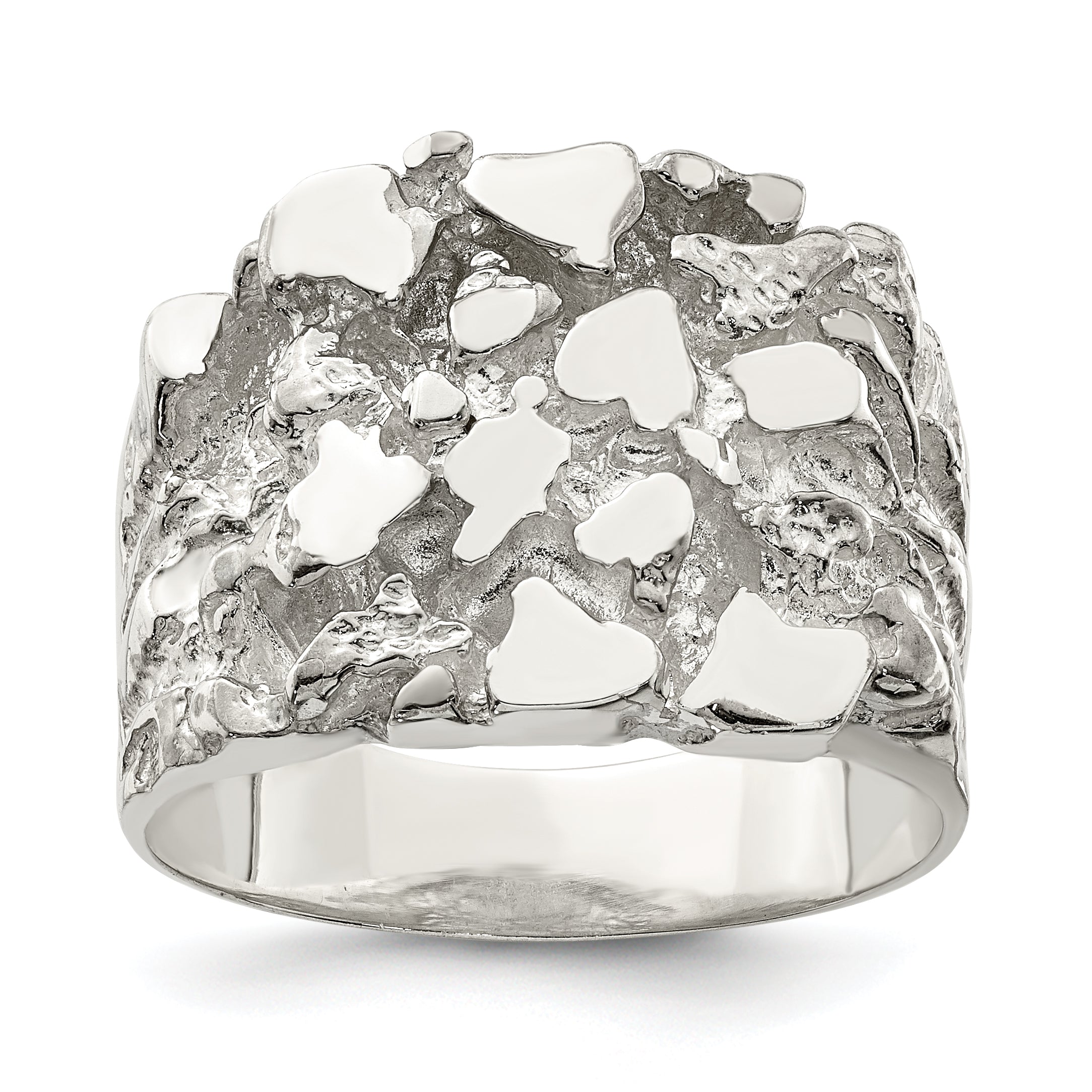 Sterling Silver Men's Nugget Ring Main image