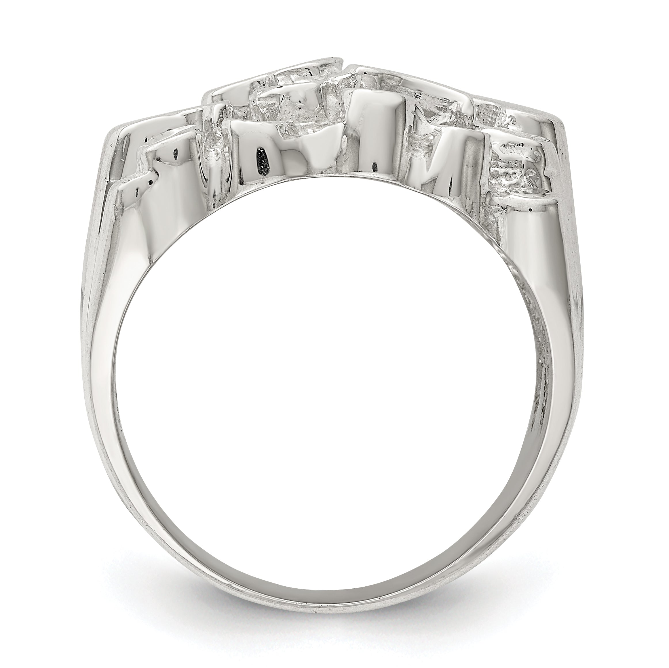 Sterling Silver Men's Nugget Ring Secondary image