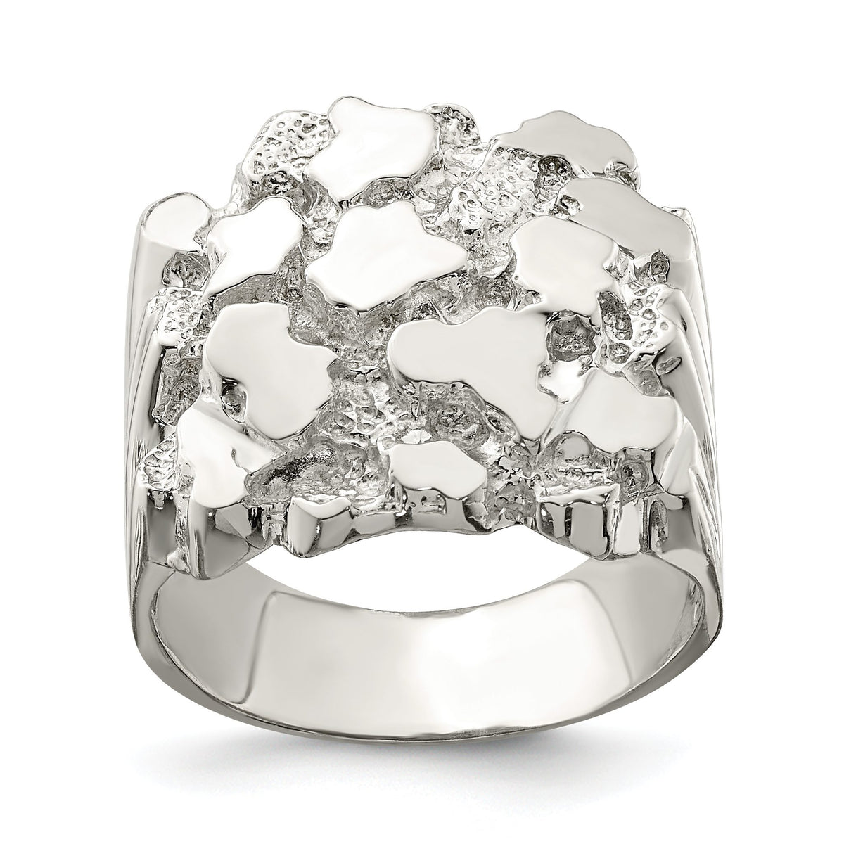 Sterling Silver Men's Nugget Ring - Sophia Jewelers Main image