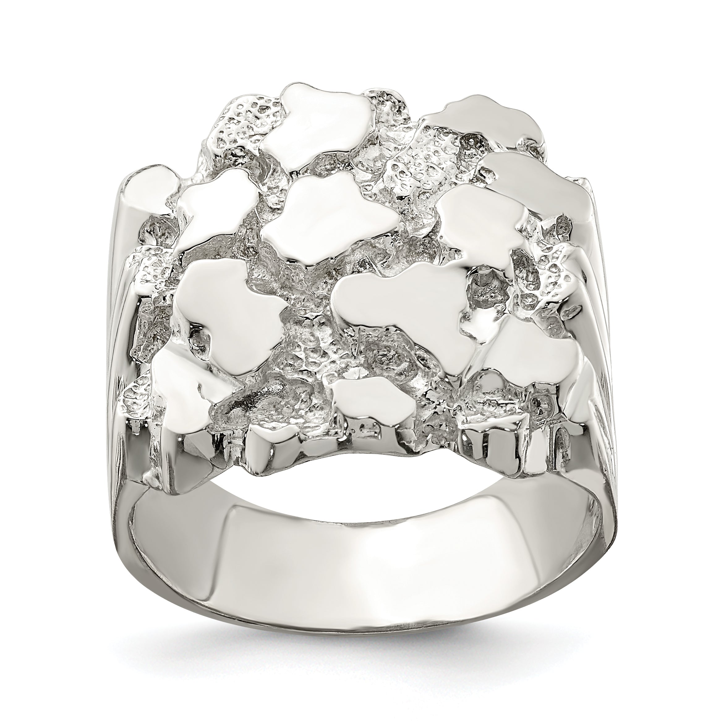 Sterling Silver Men's Nugget Ring Main image