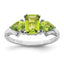 Sterling Silver Rhodium Peridot Ring