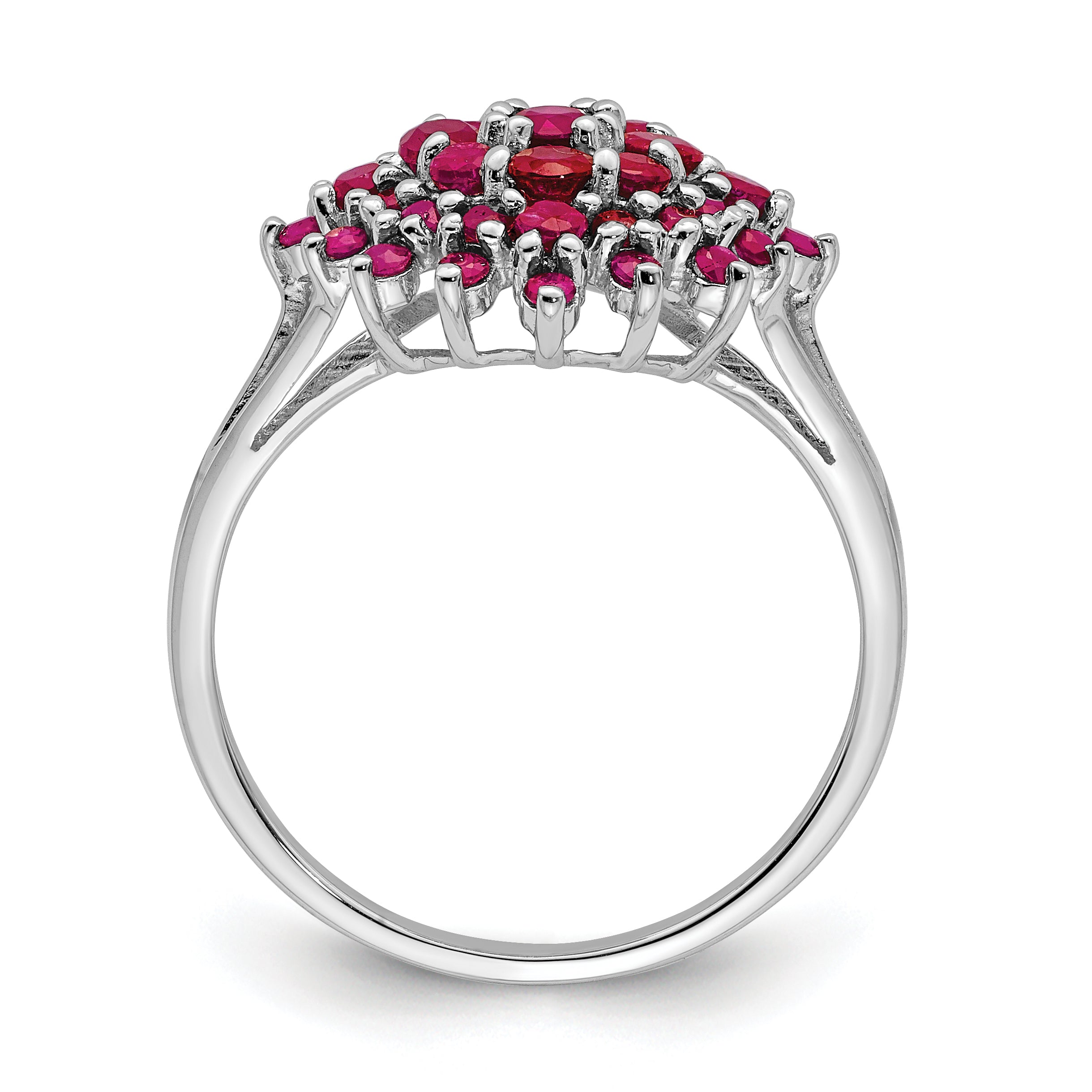 Sterling Silver Rhodium-plated Ruby Ring Secondary image