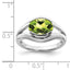 Sterling Silver Rhodium-Plated Peridot Ring