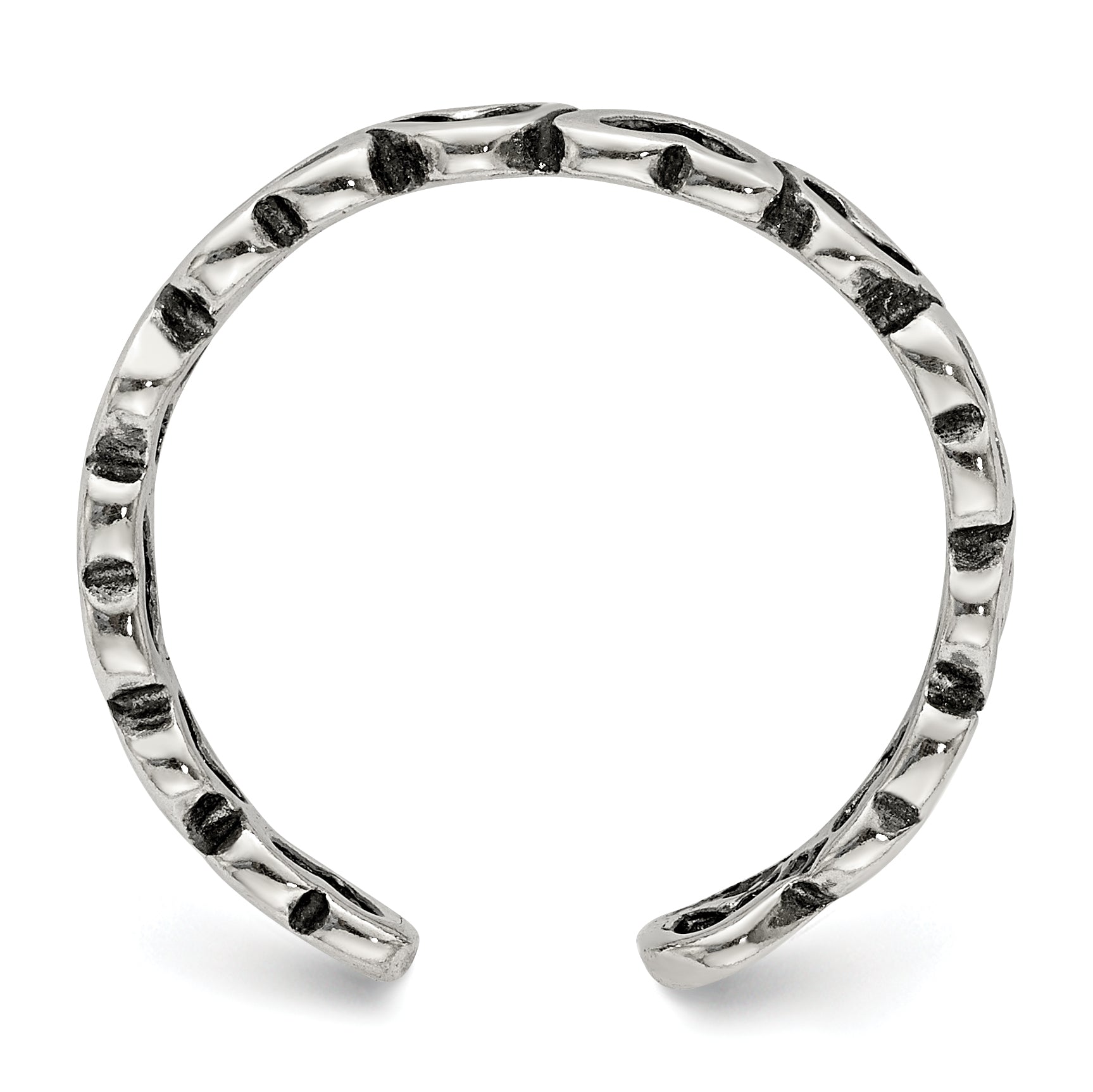 Sterling Silver Antiqued Heart Toe Ring Secondary image