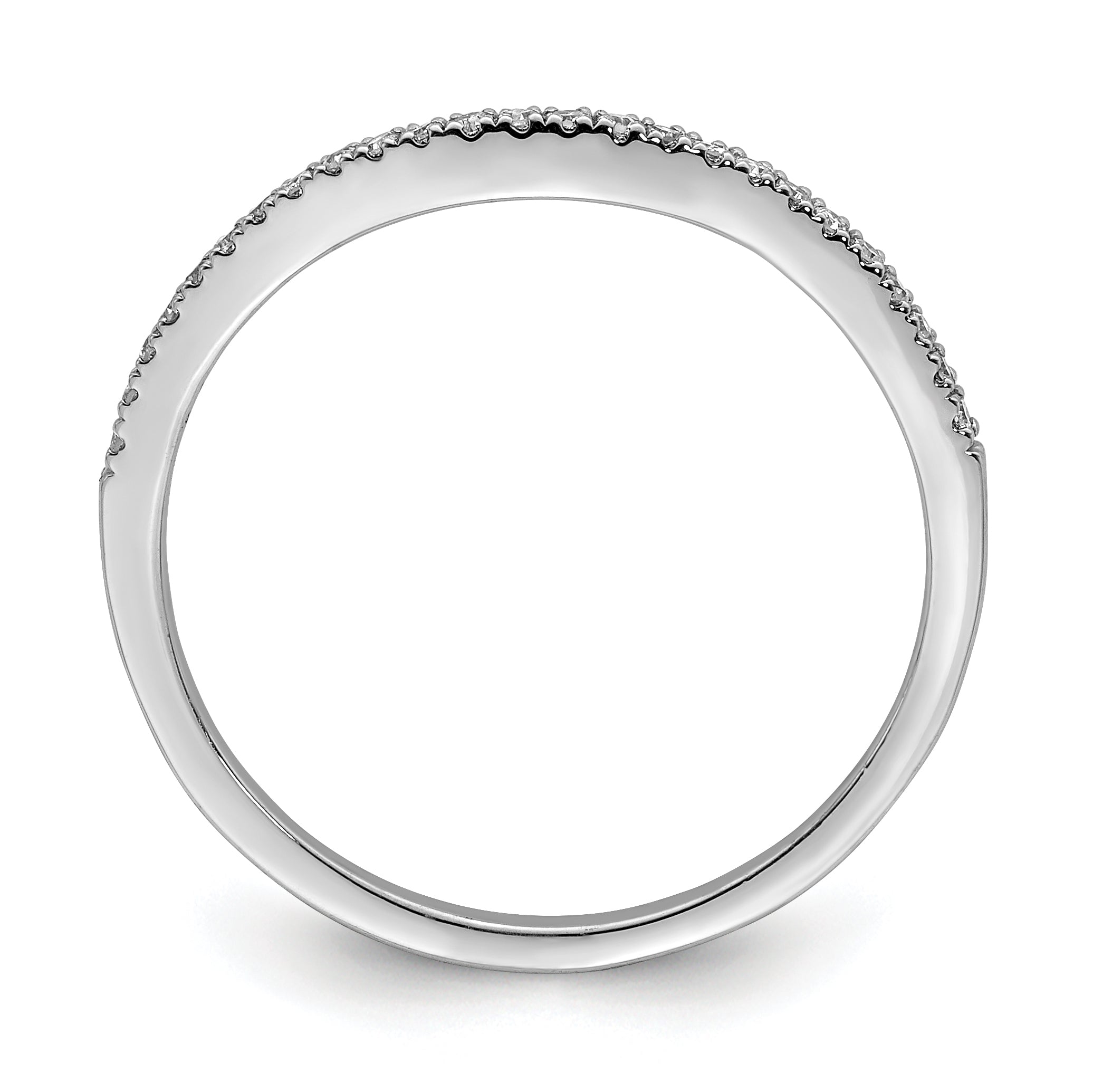 Sterling Silver Rhodium Plated Diamond Wrap Ring Secondary image