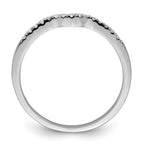 Sterling Silver Rhodium Plated Diamond Wrap Ring