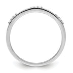 Sterling Silver Rhodium Plated Diamond Ring