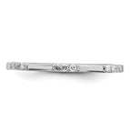 Sterling Silver Rhodium Plated Diamond Ring