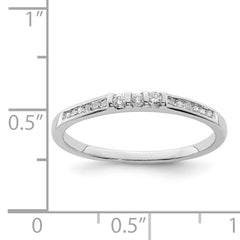 Sterling Silver Rhodium Plated Diamond Ring