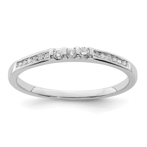 Sterling Silver Rhodium Plated Diamond Ring