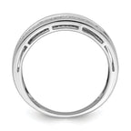Sterling Silver Rhodium Plated Diamond Ladies Band
