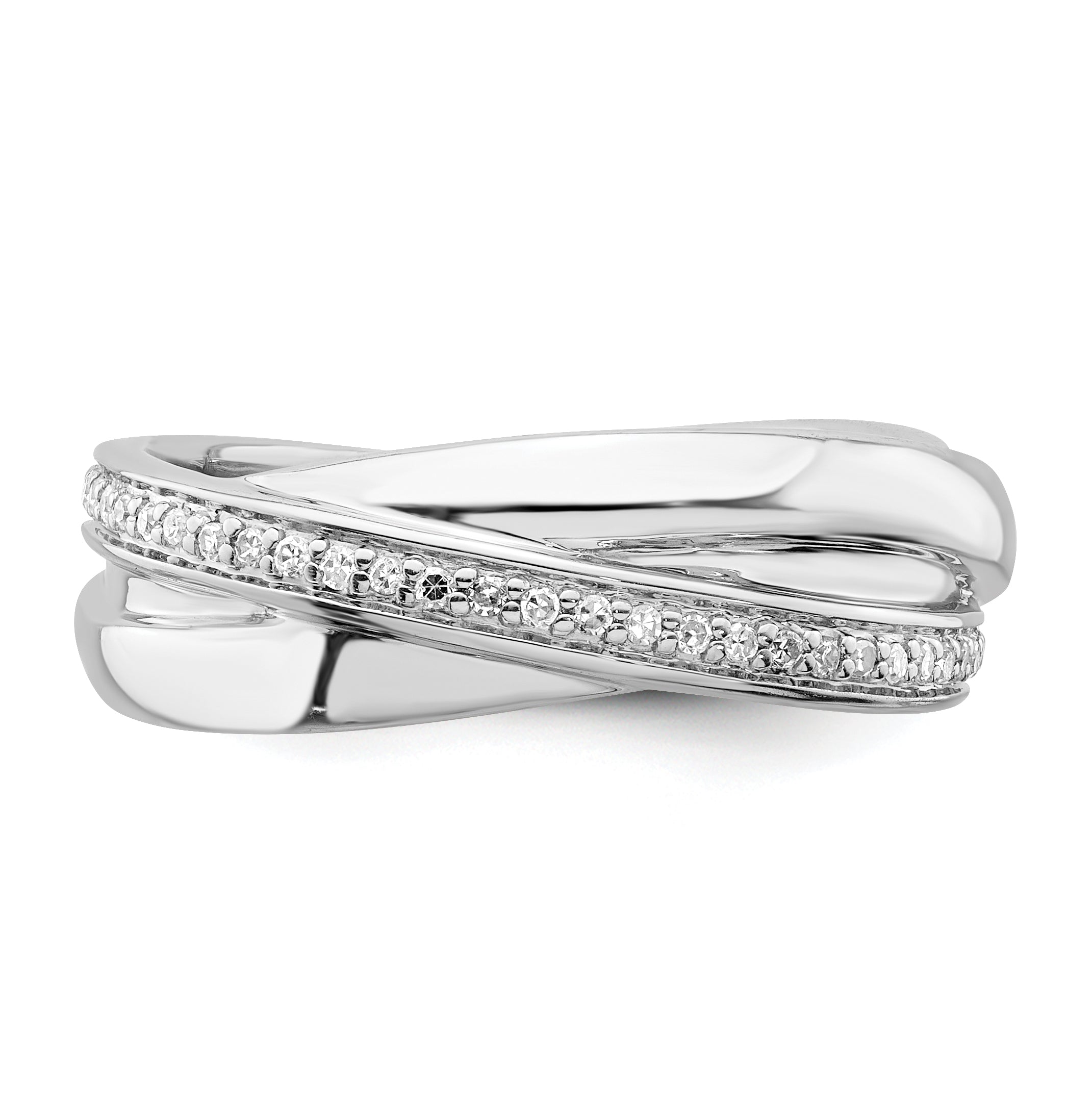 Sterling Silver Rhodium Diam. Band