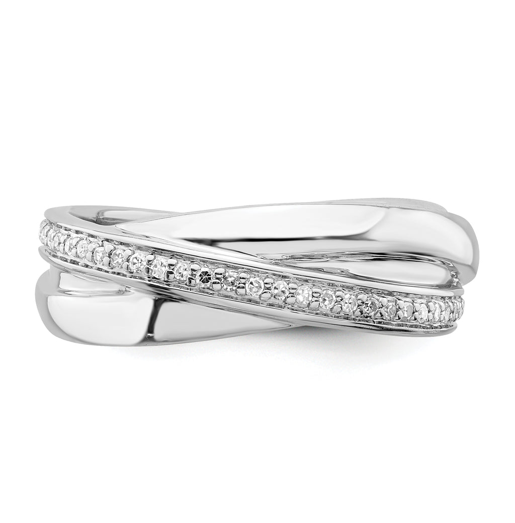 Sterling Silver Rhodium Diam. Band