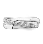 Sterling Silver Rhodium Diam. Band