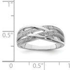 Sterling Silver Rhodium Plated Diamond Ring