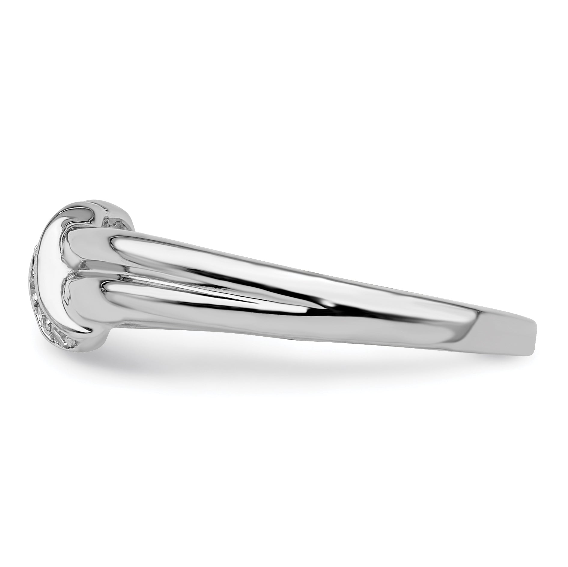 Sterling Silver Rhodium Plated Diamond Ring
