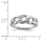 Sterling Silver Rhodium Plated Diamond Ring