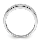 Sterling Silver Rhodium Plated Diamond Ladies Band