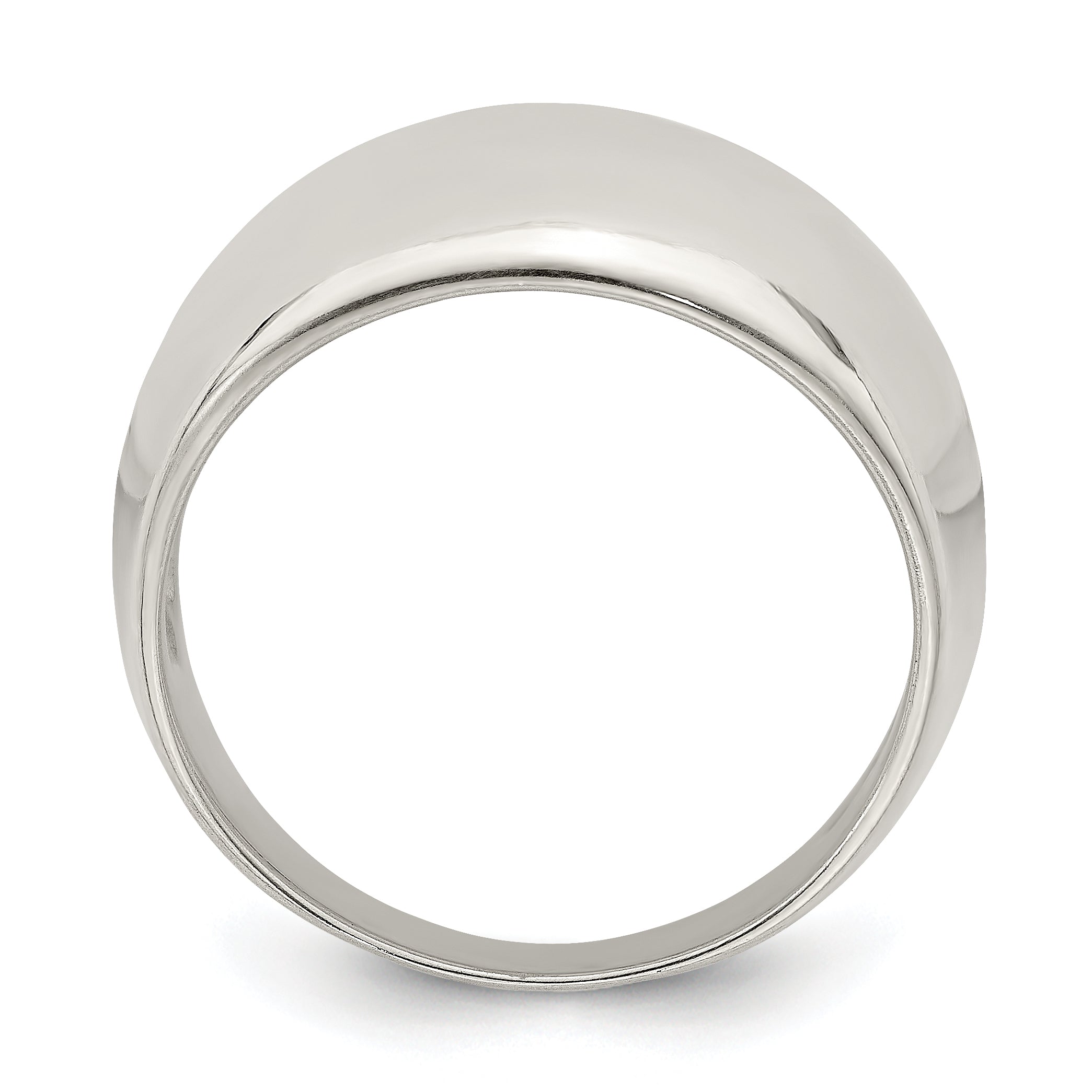 Sterling Silver Polished Cigar-band Ring Secondary image