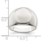 Sterling Silver Polished Cigar-band Ring