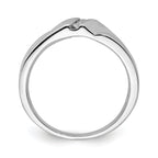 Sterling Silver Rhodium Plated Diamond Men's Ring