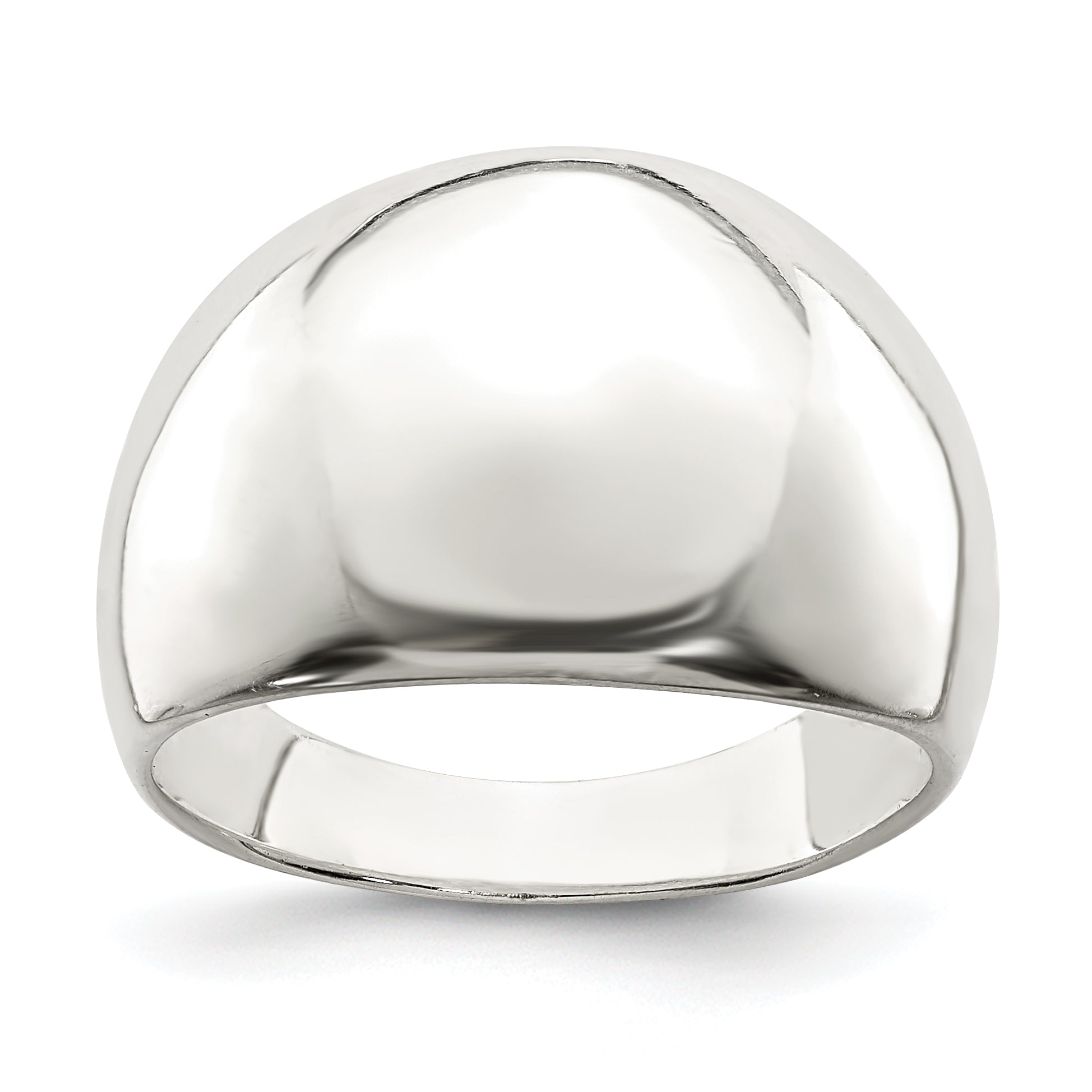 Sterling Silver Polished Cigar-band Ring Main image