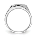 Sterling Silver Rhodium Plated Diamond Men's Ring
