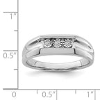 Sterling Silver Rhodium Plated Diamond Men's Ring