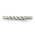 Sterling Silver Stackable Twist Ring