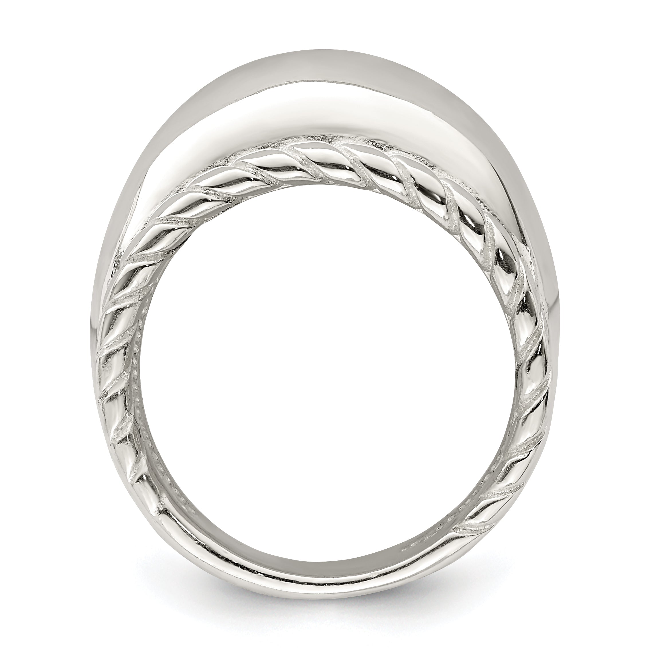 Sterling Silver Twisted Dome Ring Secondary image