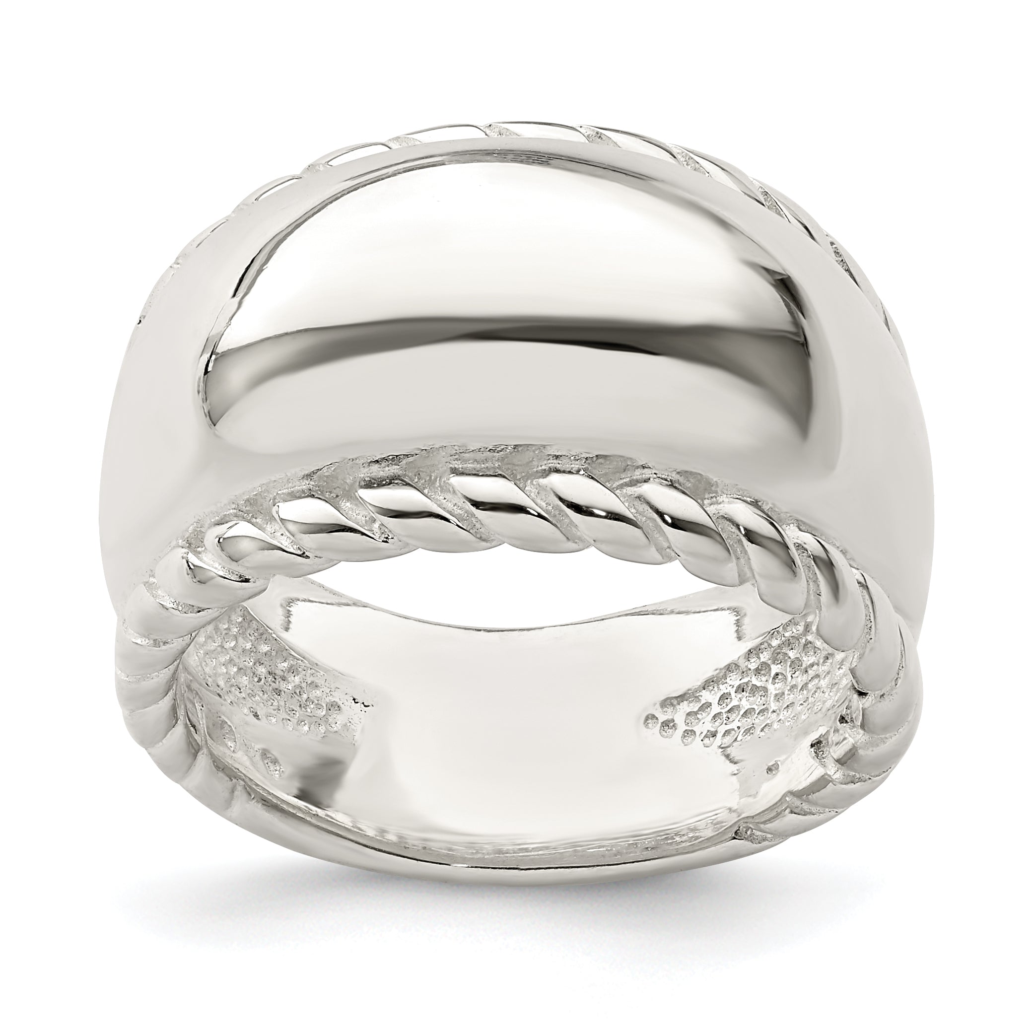 Sterling Silver Twisted Dome Ring Main image