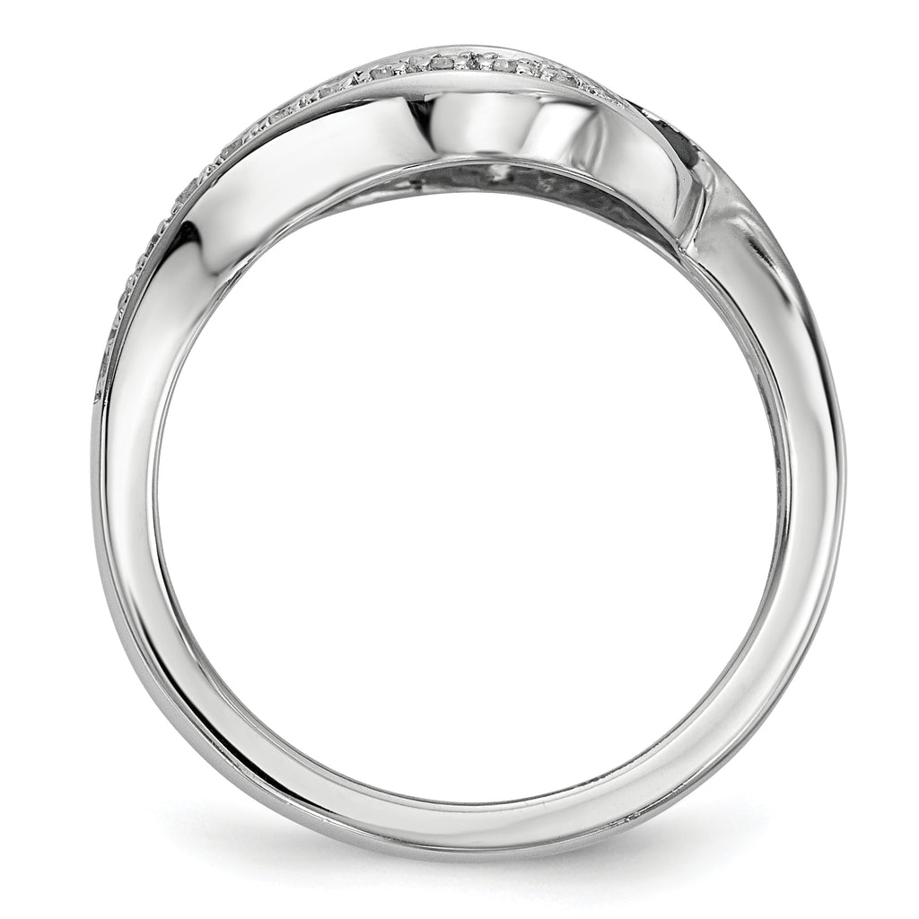Sterling Silver Blue Diamond Fancy Marquise Ring