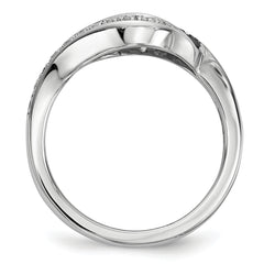 Sterling Silver Blue Diamond Fancy Marquise Ring