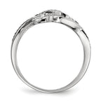 Sterling Silver Black and White Diamond Ring